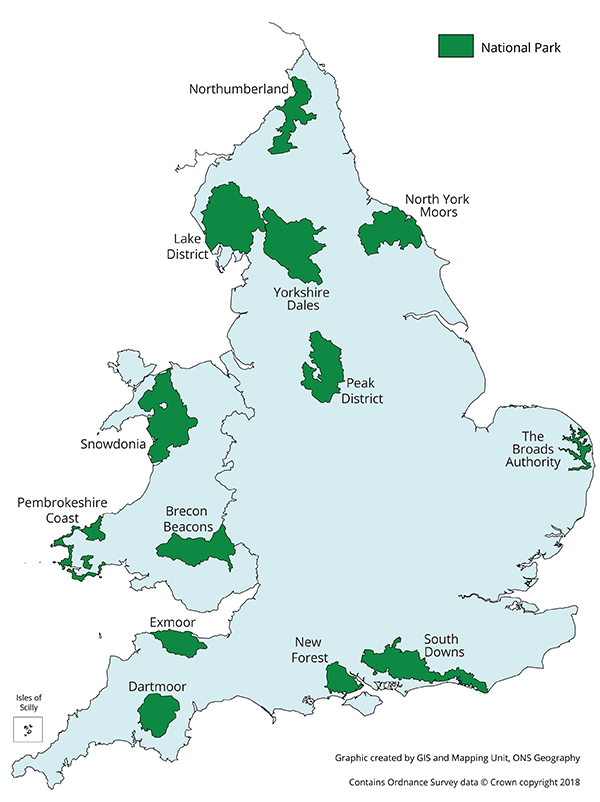 英格兰和威尔士的国家公园。